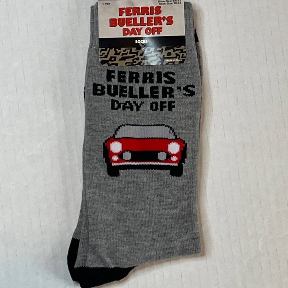 Ferris Bueller's Day Off Gray Casual Socks